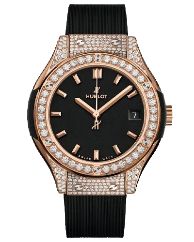 Премиальная реплика Hublot Classic Fusion 581.OX.1181.RX.1704, инкрустация корпуса и безеля