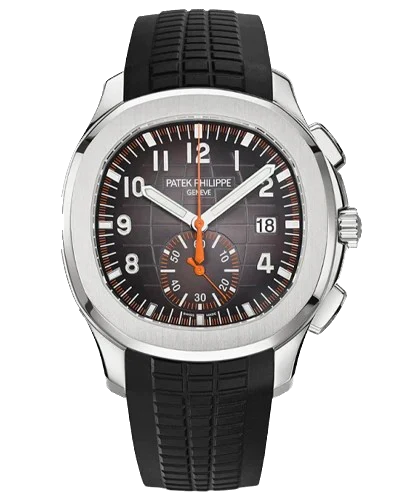 Patek Philippe Aquanaut Chronograph 5968A-001 Black, с оранжевой центральной стрелкой