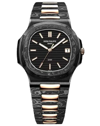 Премиальная реплика Patek Philippe Nautilus DiW Custom Carbon Black & Gold