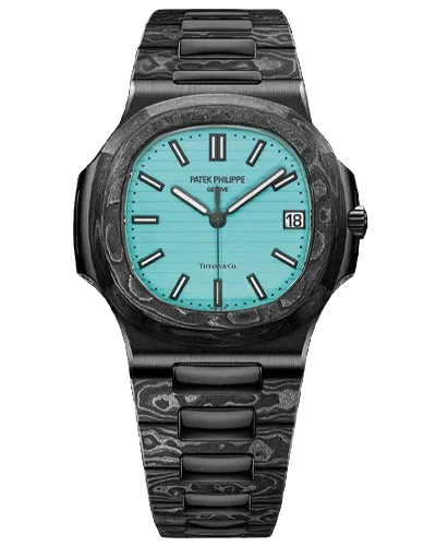 Премиальная реплика Patek Philippe Nautilus DiW Custom Carbon Black Grail Celeste