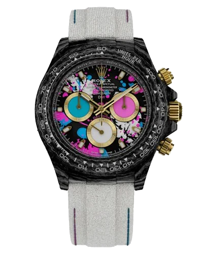 Премиальная реплика Rolex Cosmograph Daytona DiW Custom Carbon Motley Lady Unique