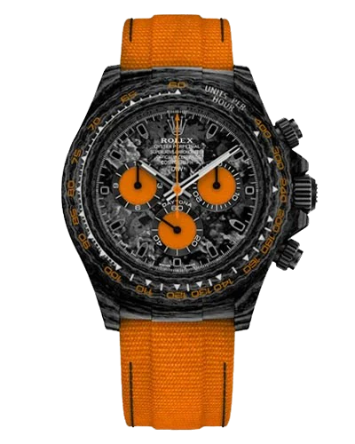 Премиальная реплика Rolex Cosmograph Daytona DiW Custom Carbon Orange