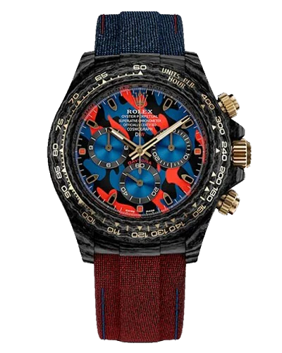 Премиальная реплика Rolex Cosmograph Daytona DiW Custom Carbon Military Red