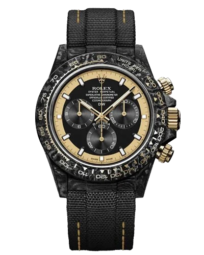 Премиальная реплика Rolex Cosmograph Daytona DiW Custom Carbon Invert Gold