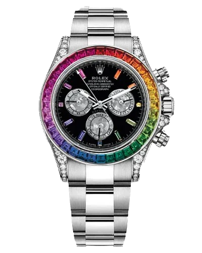 Премиальная реплика Rolex Cosmograph Daytona Rainbow 116599RBOW, радужный безель
