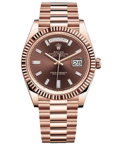 Премиальная реплика Rolex Day-Date 228235-0003, коричневый циферблат