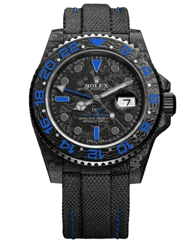 Премиальная реплика Rolex GMT-Master II DiW Custom Carbon Dark Blue