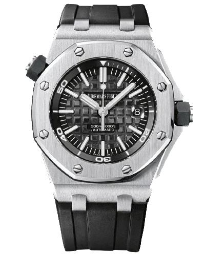 Премиальная реплика Audemars Piguet Royal Oak Offshore Diver 15703ST.OO.A002CA.01, на каучуковом ремешке