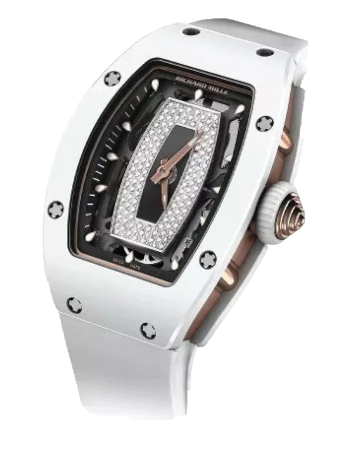 Richard Mille RM 07-01 White Ceramic Diamonds Black