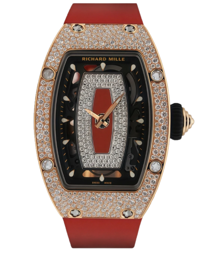Премиальная реплика Richard Mille RM07-01 RG Snow Set Diamonds (Red Lips)