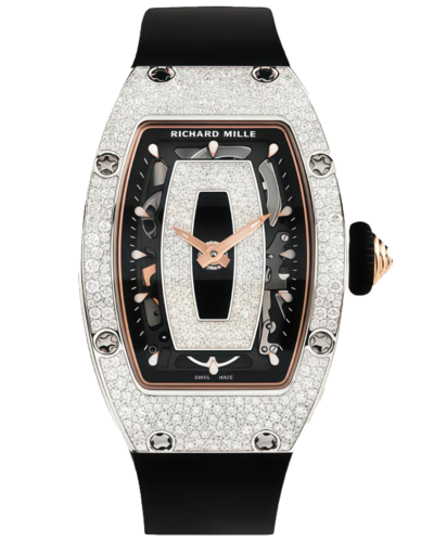 Премиальная реплика Richard Mille RM07-01 Snow Set Diamonds (Black Lips)