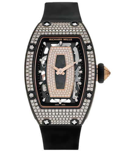 Премиальная реплика Richard Mille RM07-01 Carbon TPT Full Set Diamonds