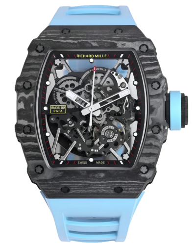 Премиальная реплика Richard Mille RM35-02 Imitation Watches Carbon Blue Wire BBR Factory