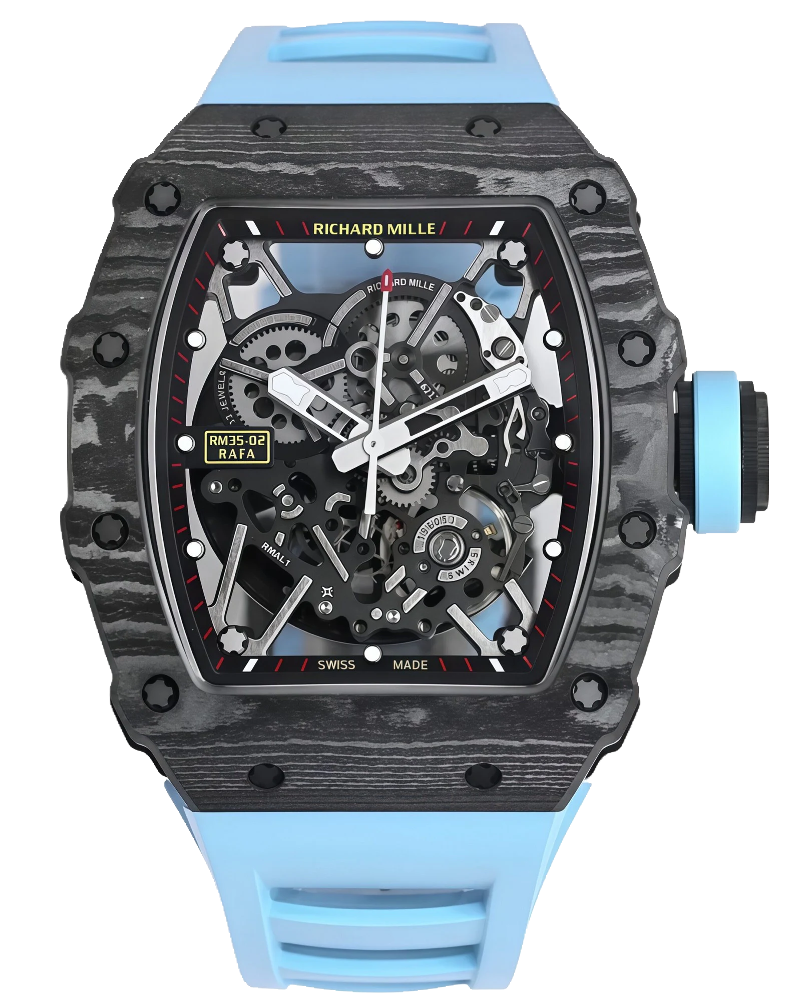 Richard Mille RM35-02 Imitation Watches Carbon Blue Wire BBR Factory