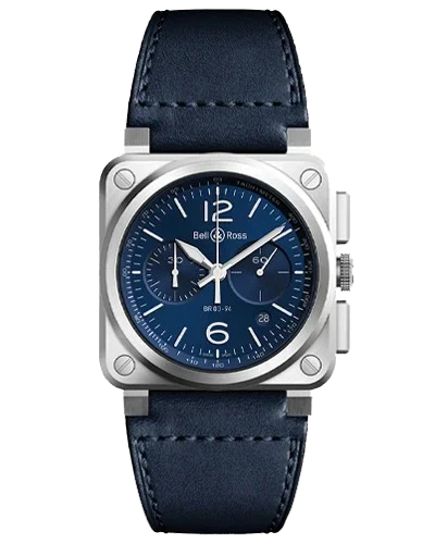 Премиальная реплика Bell & Ross Instruments Chronograph BR0394-BLU-ST