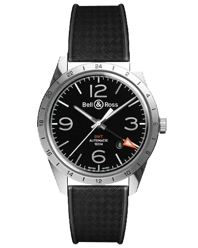 Премиальная реплика Bell & Ross Vintage BRV123-BL-GMT/SRB