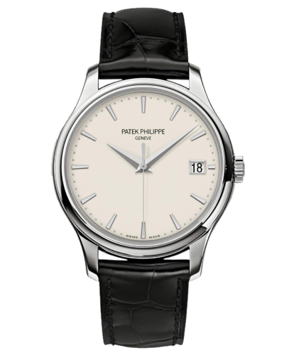 Премиальная реплика Patek Philippe Calatrava 5227G-001, чёрный кожаный ремешок