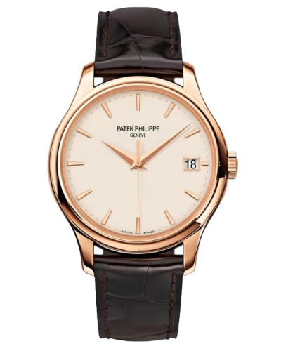 Премиальная реплика Patek Philippe Calatrava 5227R-001, на коричневой коже