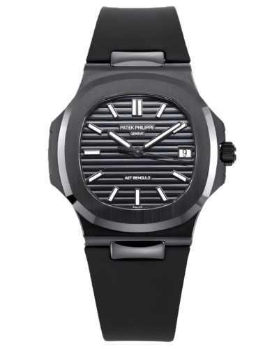 Премиальная реплика Patek Philippe Nautilus AET Remould Ceramic 5711, на чёрном каучуке