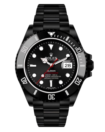Премиальная реплика Rolex Submariner Blaken, с красной секундной стрелкой