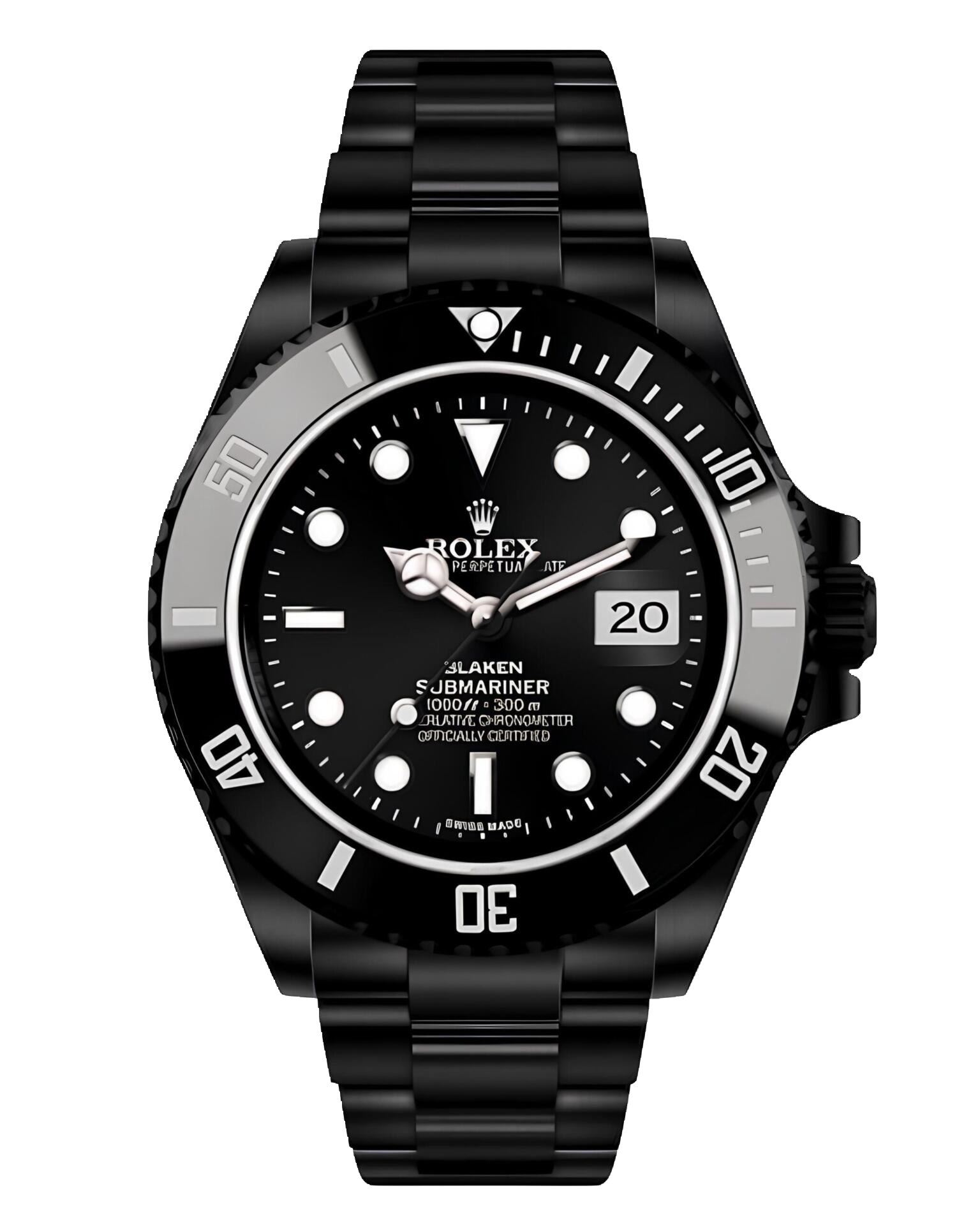Rolex Submariner Blaken, чёрно-белое оформление