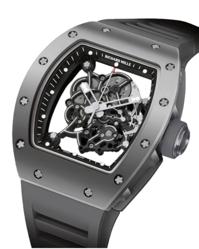 Премиальная реплика Richard Mille RM 055 Bubba Watson Black Edition, на чёрном каучуковом ремешке