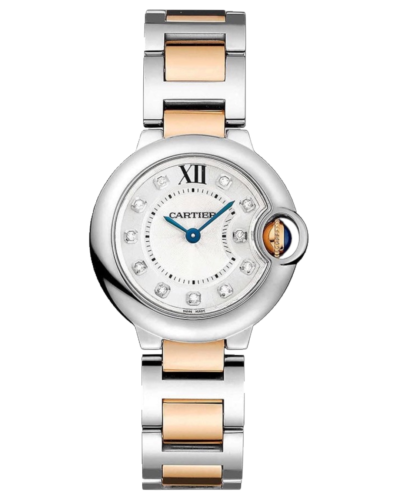 Премиальная реплика Cartier Ballon Bleu W3BB0026, на двухцветном браслете