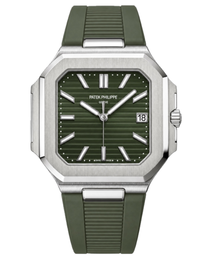 Премиальная реплика Patek Philippe Cubitus 5821 1A-001, на оливковом каучуке