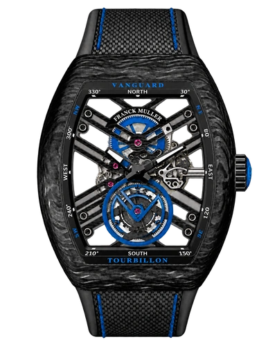 Премиальная реплика Franck Muller Vanguard Tourbillon V45-T-SQT-CARBON-BL