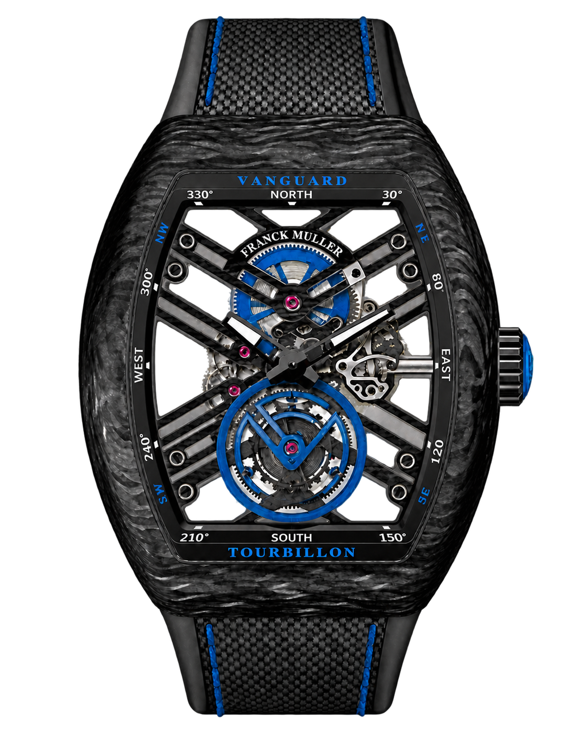 Franck Muller Vanguard Tourbillon V45-T-SQT-CARBON-BL