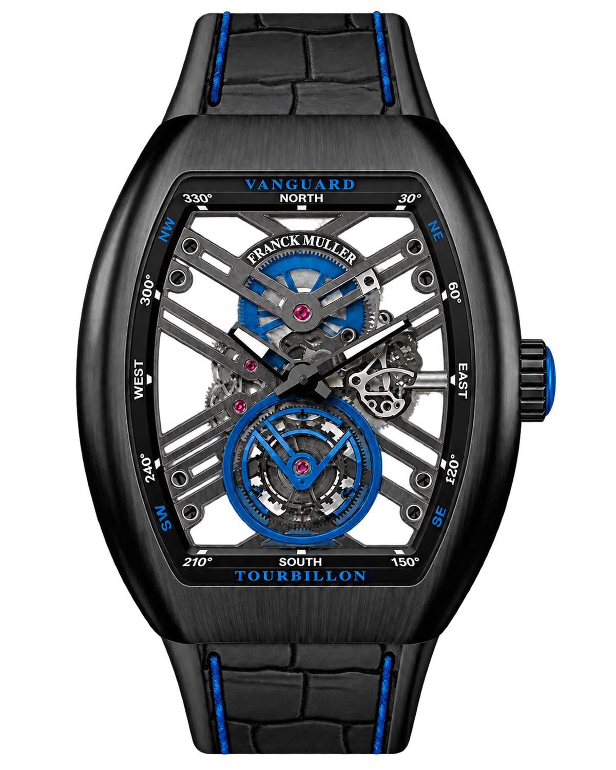 Franck Muller Vanguard Tourbillon V45-T-SQT-TTNRBR-BL