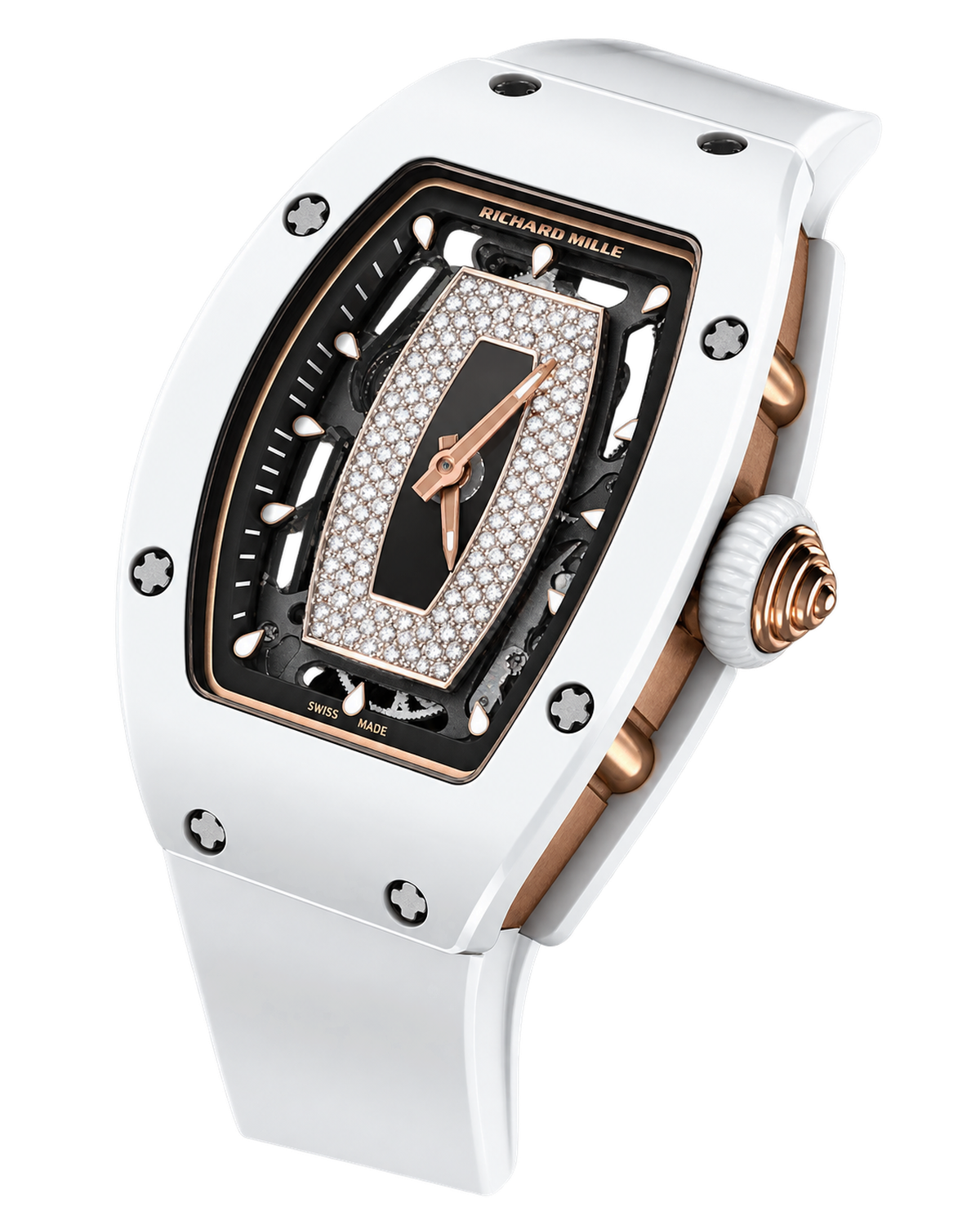 Richard Mille RM 07-01 White Ceramic Diamonds Black