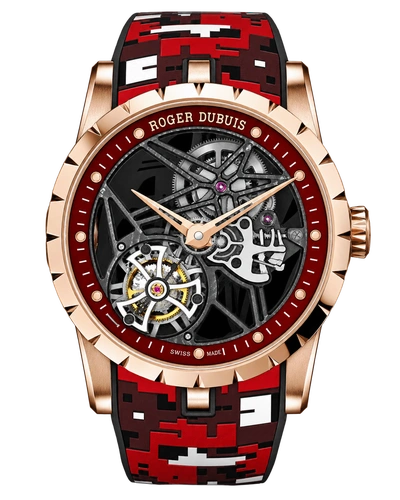 Премиальная реплика Roger Dubuis Excalibur Skeleton Flying Tourbillon RG-0446