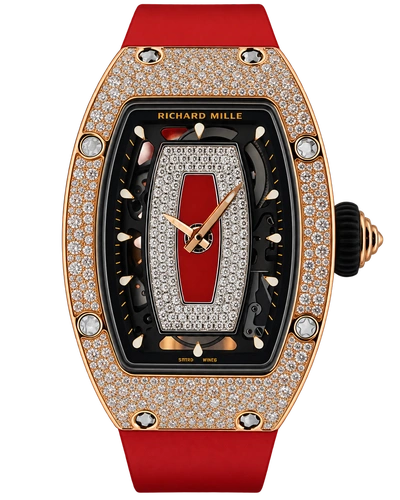 Премиальная реплика Richard Mille RM07-01 RG Snow Set Diamonds (Red Lips)