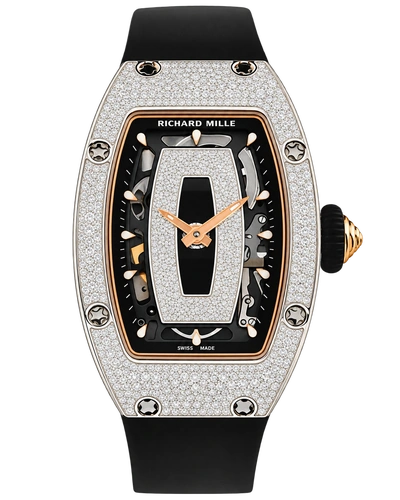 Премиальная реплика Richard Mille RM07-01 Snow Set Diamonds (Black Lips)